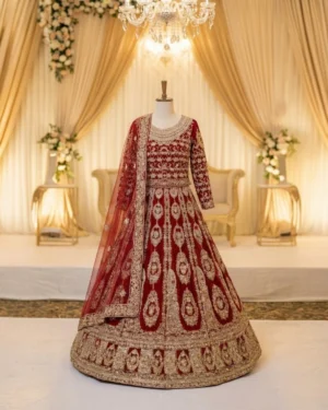 Red Elara Regal Premium Bridal Lehenga