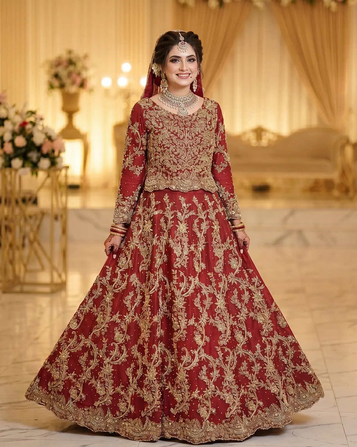 Cooper Noor Rich Work Classic Bridal Lehenga - Image 2