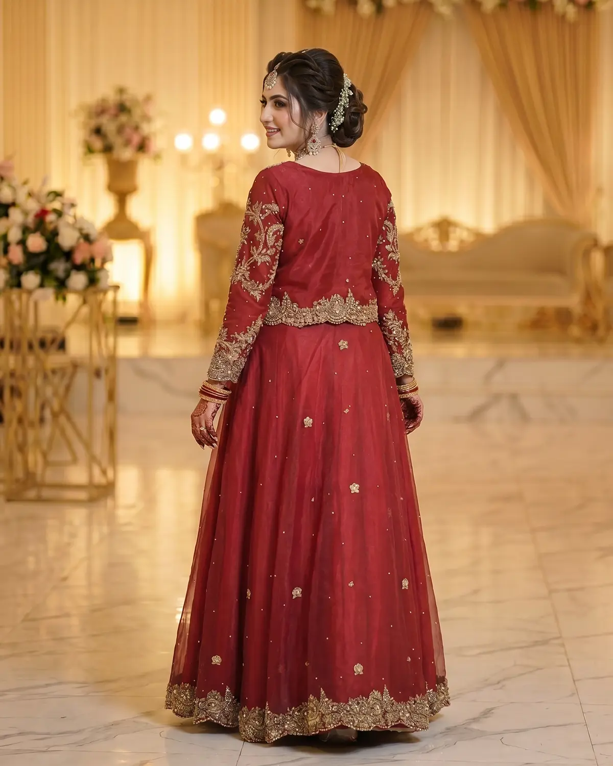 Cooper Noor Rich Work Classic Bridal Lehenga - Image 3