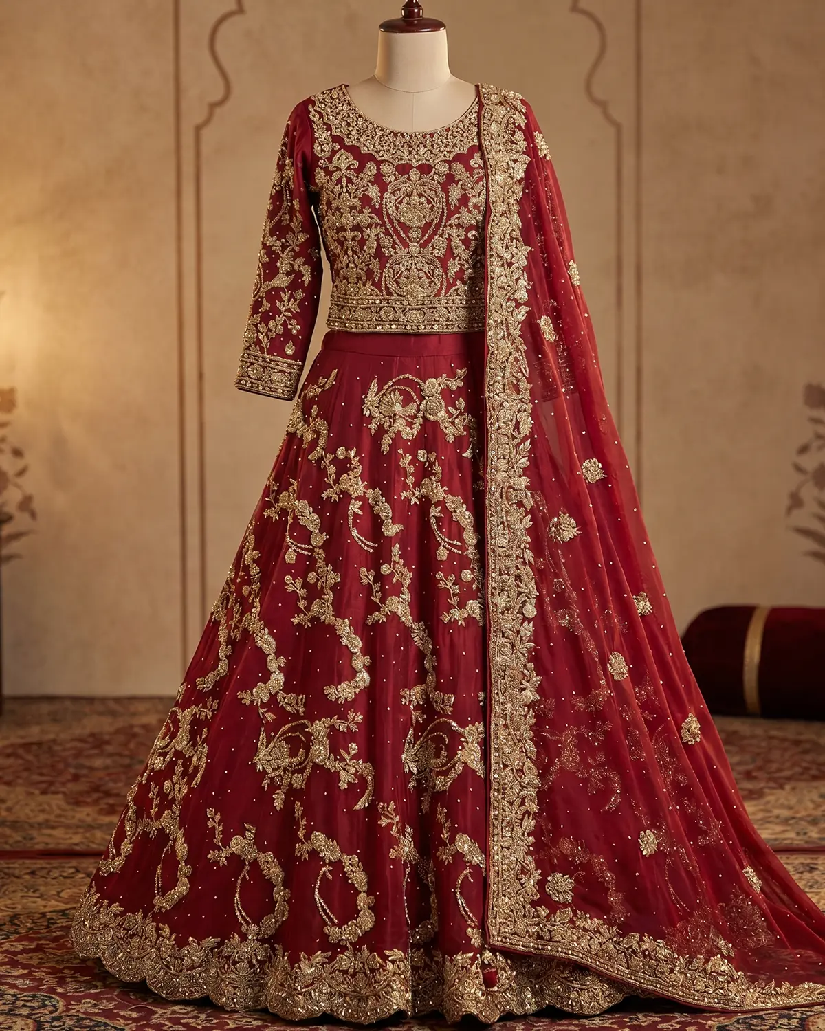 Luxury Valvet Rania Rich Work Elite Brial Lehenga