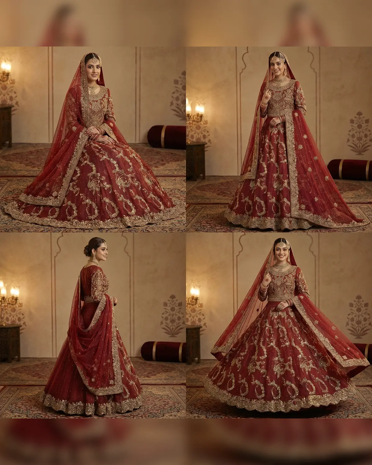 Luxury Valvet Rania Rich Work Elite Brial Lehenga - Image 4