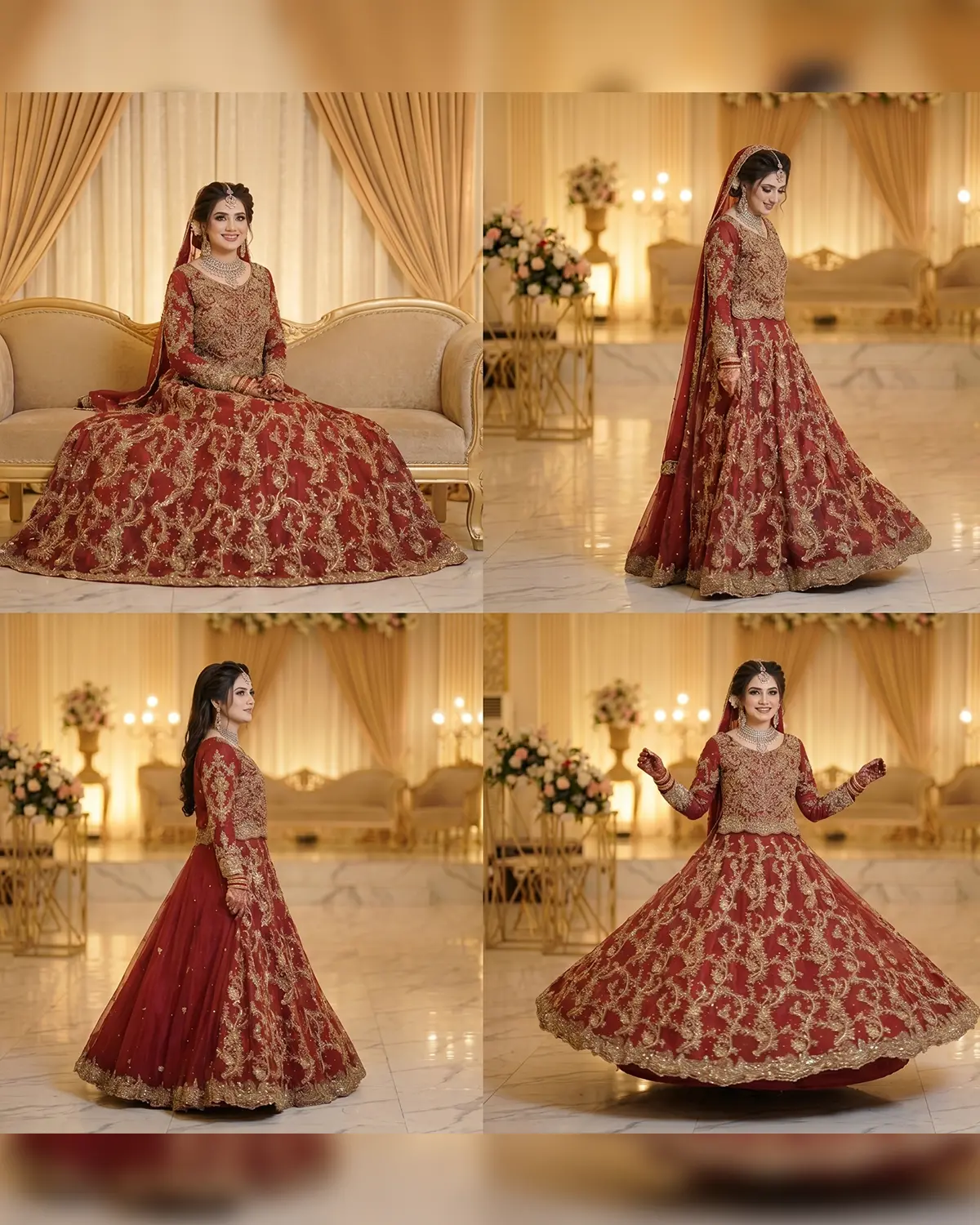 Cooper Noor Rich Work Classic Bridal Lehenga - Image 4
