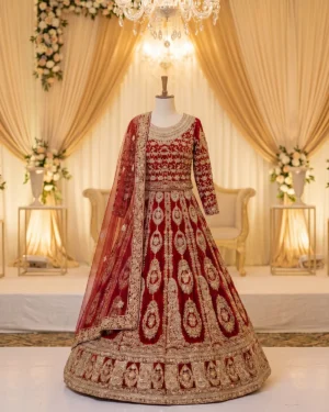 Red Elara Regal Premium Bridal Lehenga