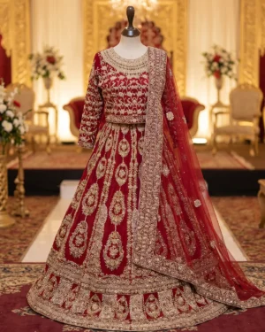 Red Elara Regal Premium Bridal Lehenga