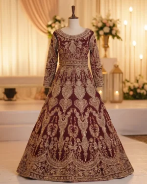 Ruby Valvet Zoya Luxe Patterned Bridal Lehenga