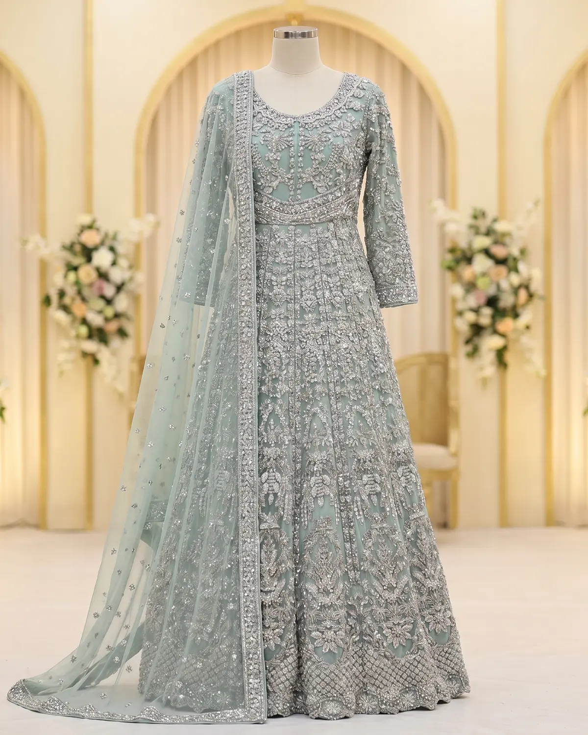 Aqua Blue Ciara Bridal Maxi