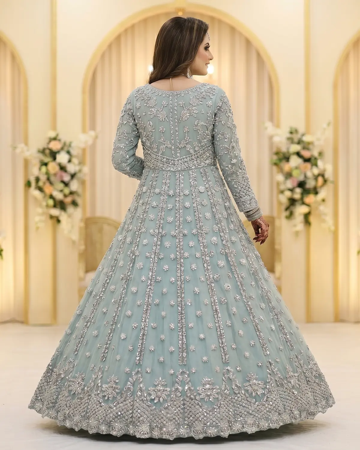 Aqua Blue Ciara Bridal Maxi - Image 3