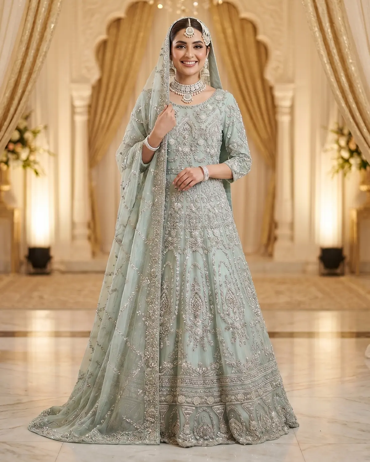 Aqua Green Rema Bridal Maxi - Image 2
