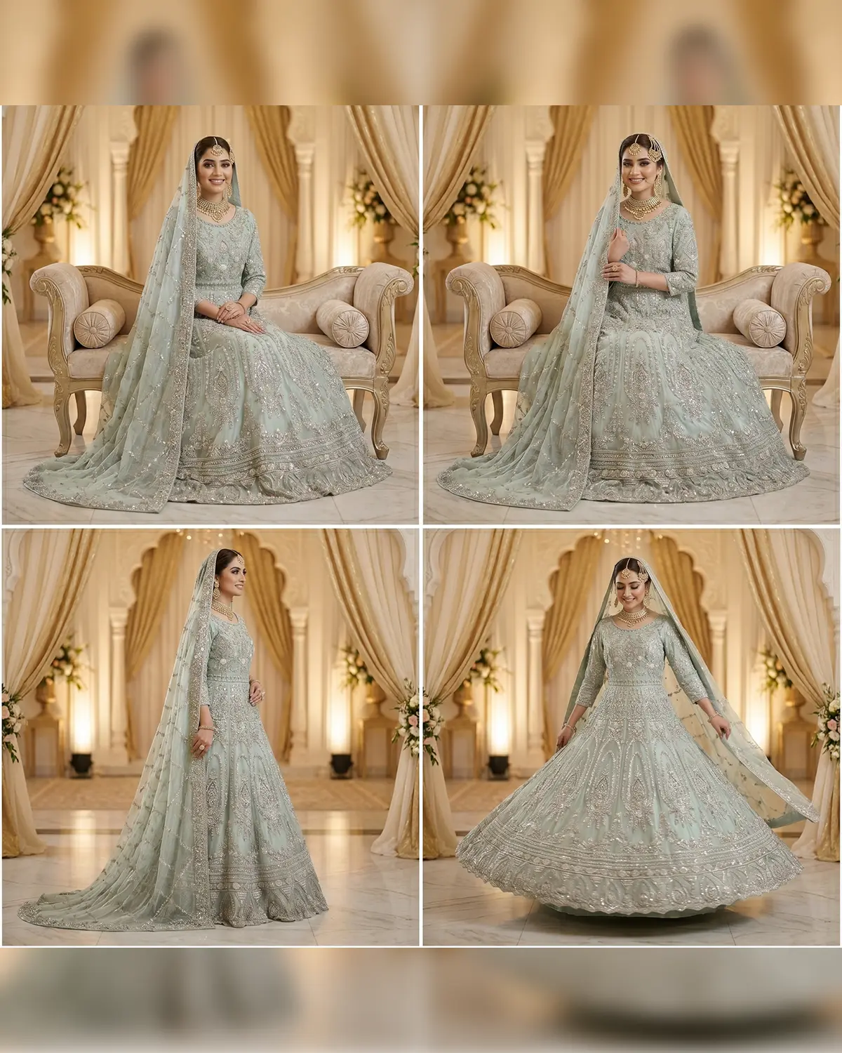 Aqua Green Rema Bridal Maxi - Image 4