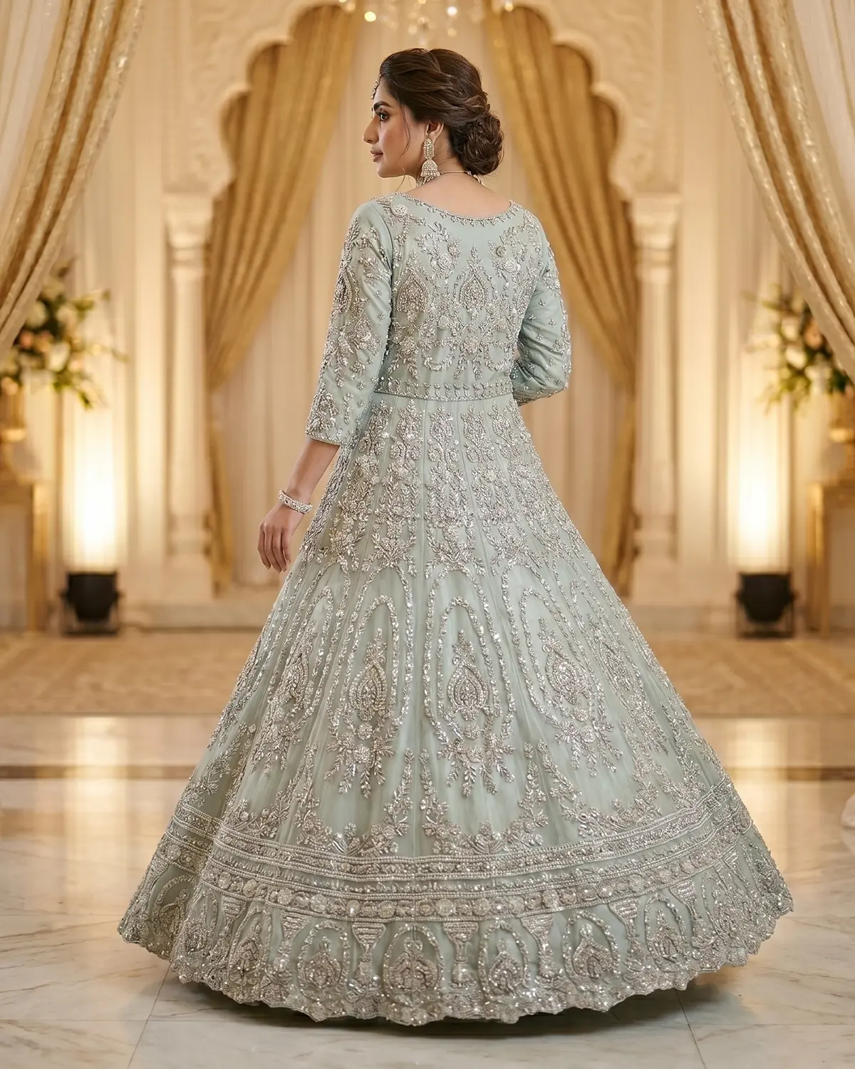 Aqua Green Rema Bridal Maxi - Image 3