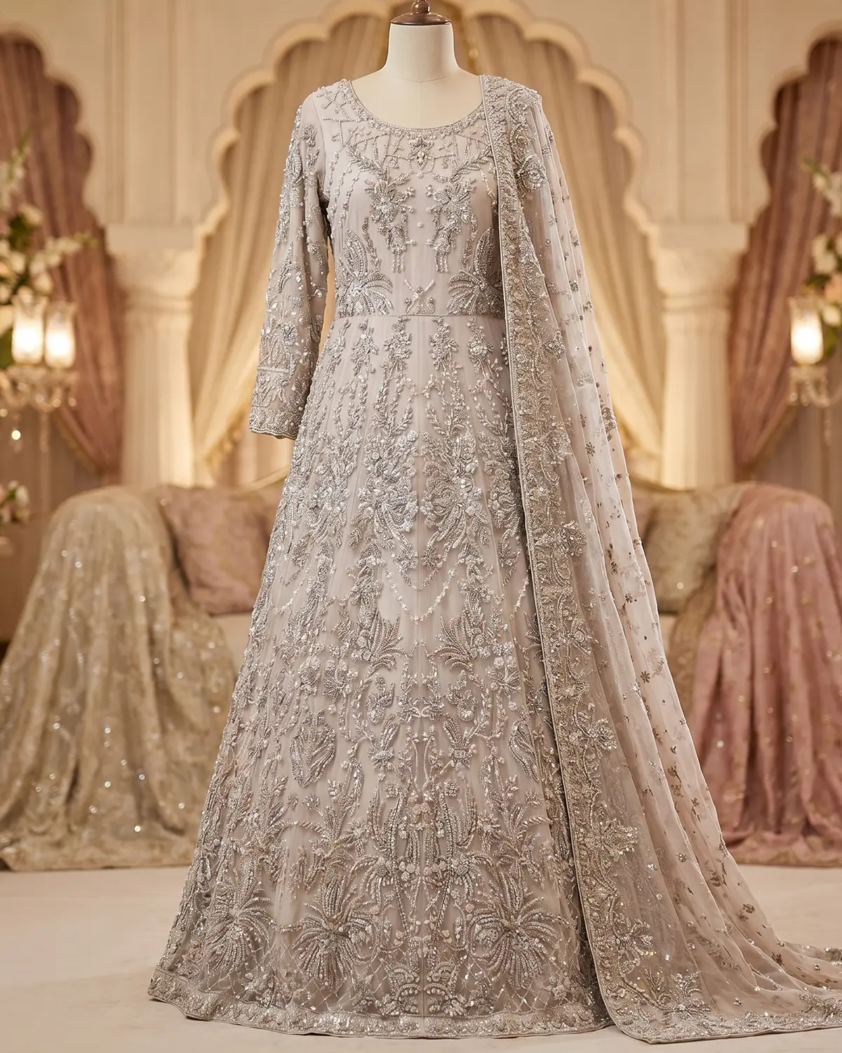 Beige Zoya Bridal Maxi