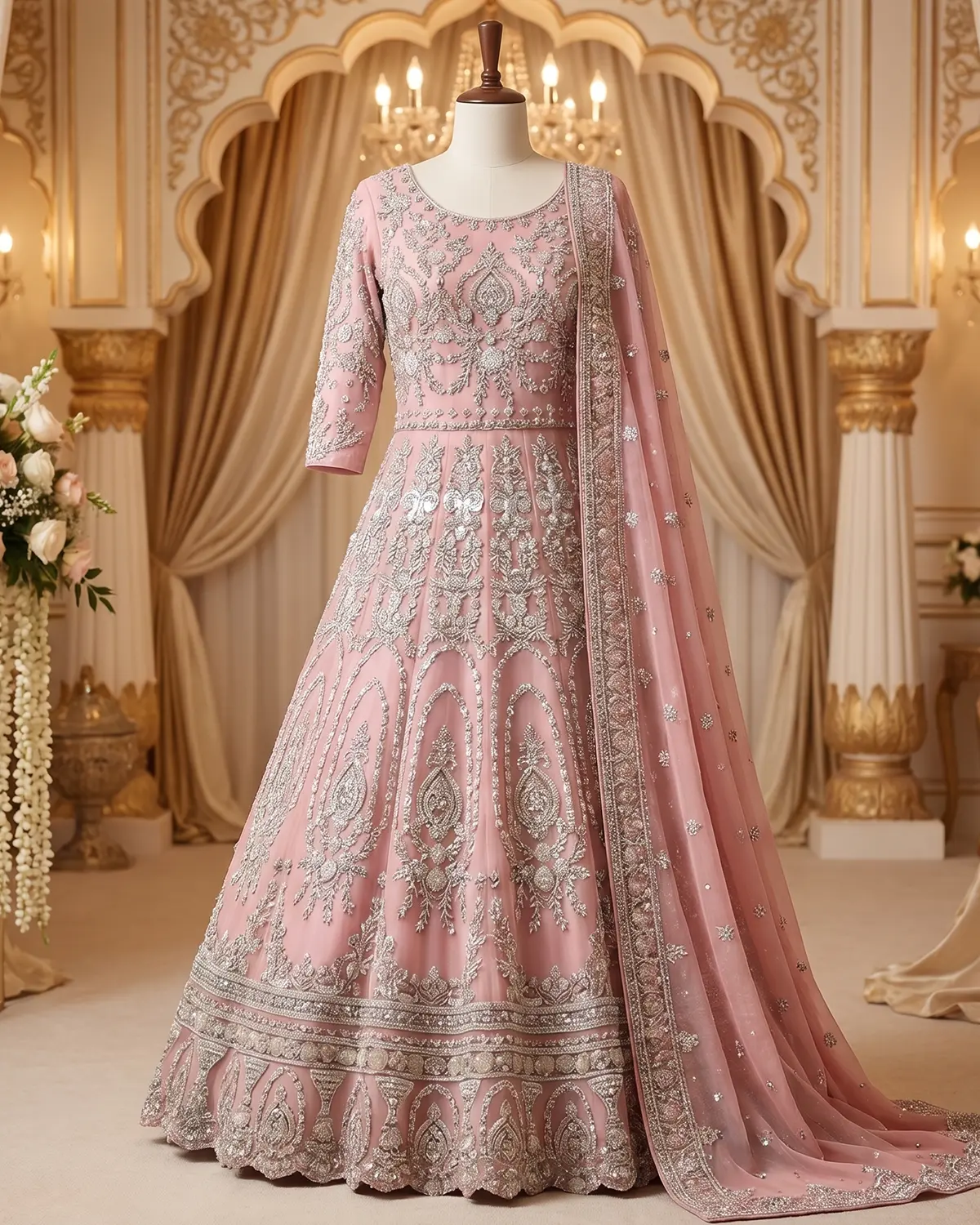 Blush Pink Sara Bridal Maxi
