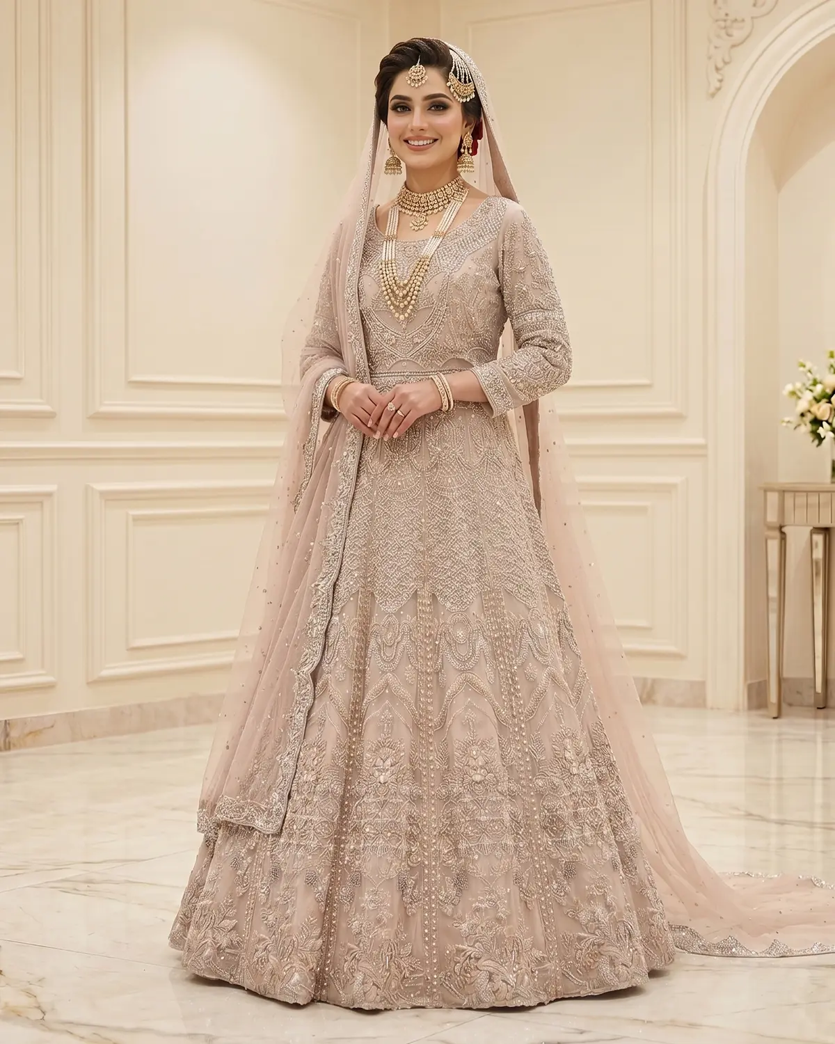 Cream Pearl Bridal Maxi - Image 2