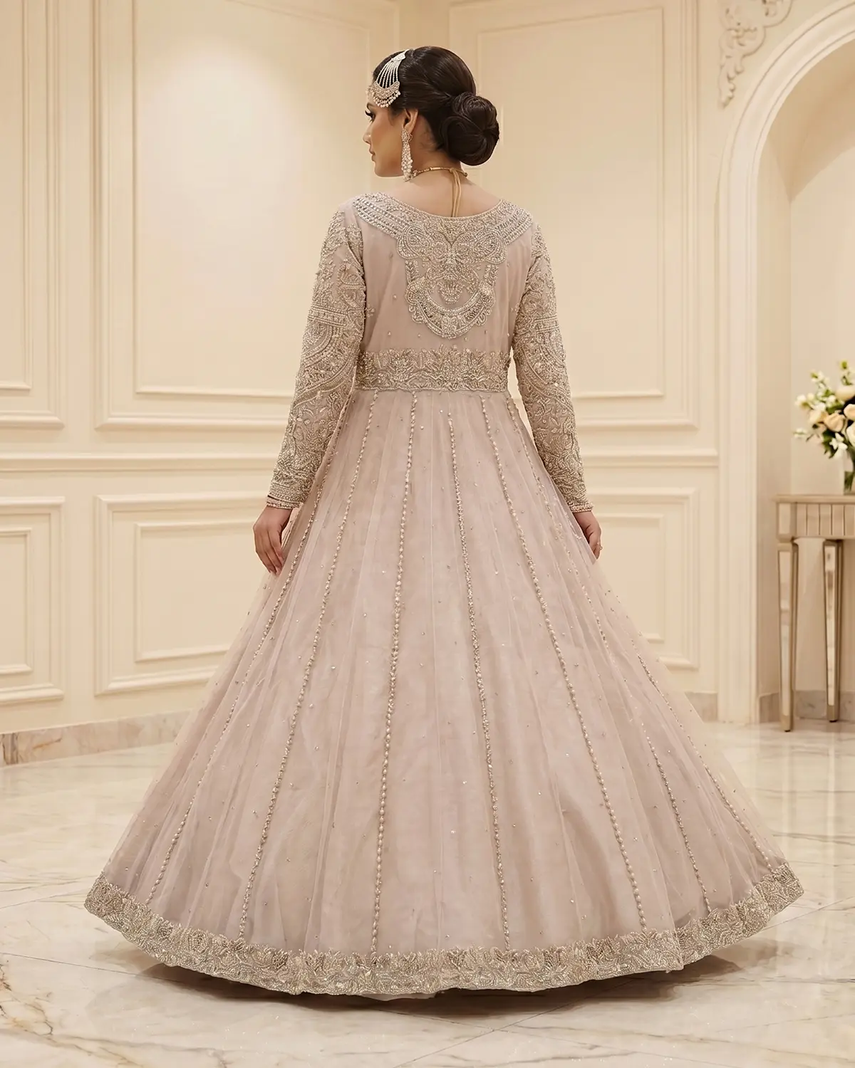 Cream Pearl Bridal Maxi - Image 3