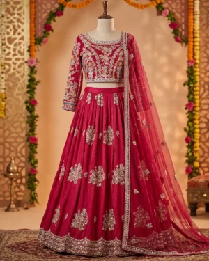 Crimson Tux Formal Lehenga Choli