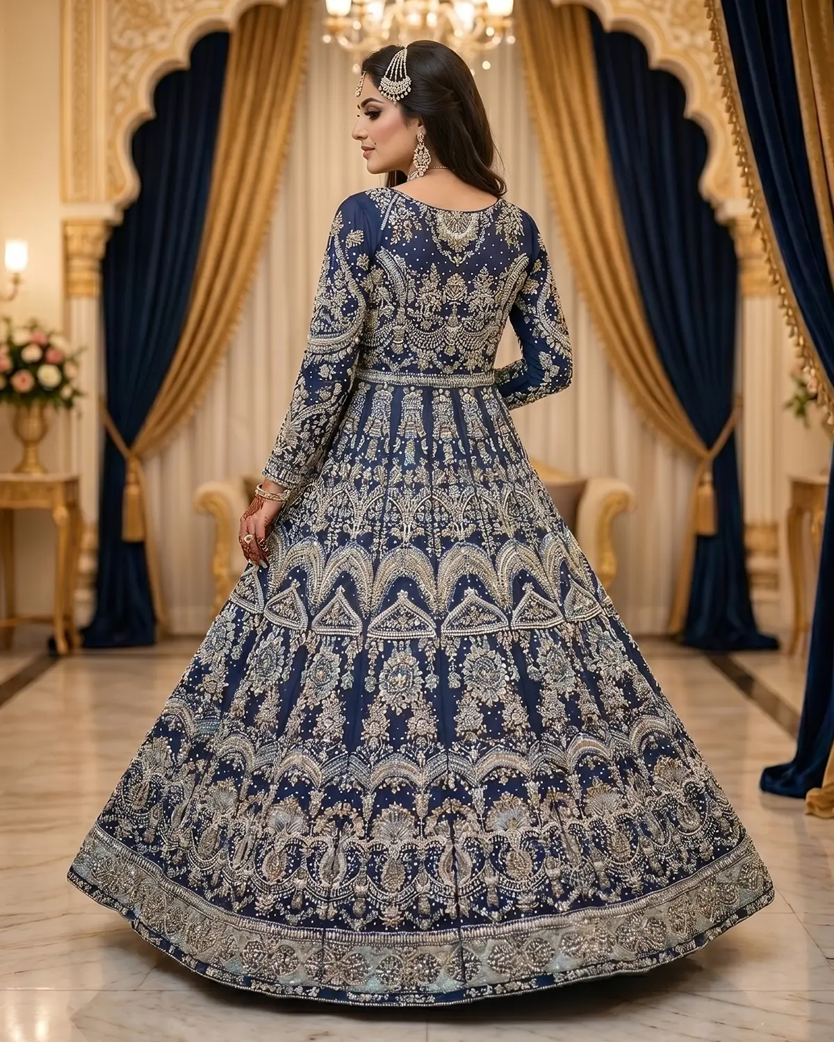 Dark Blue Hira Bridal Maxi - Image 3