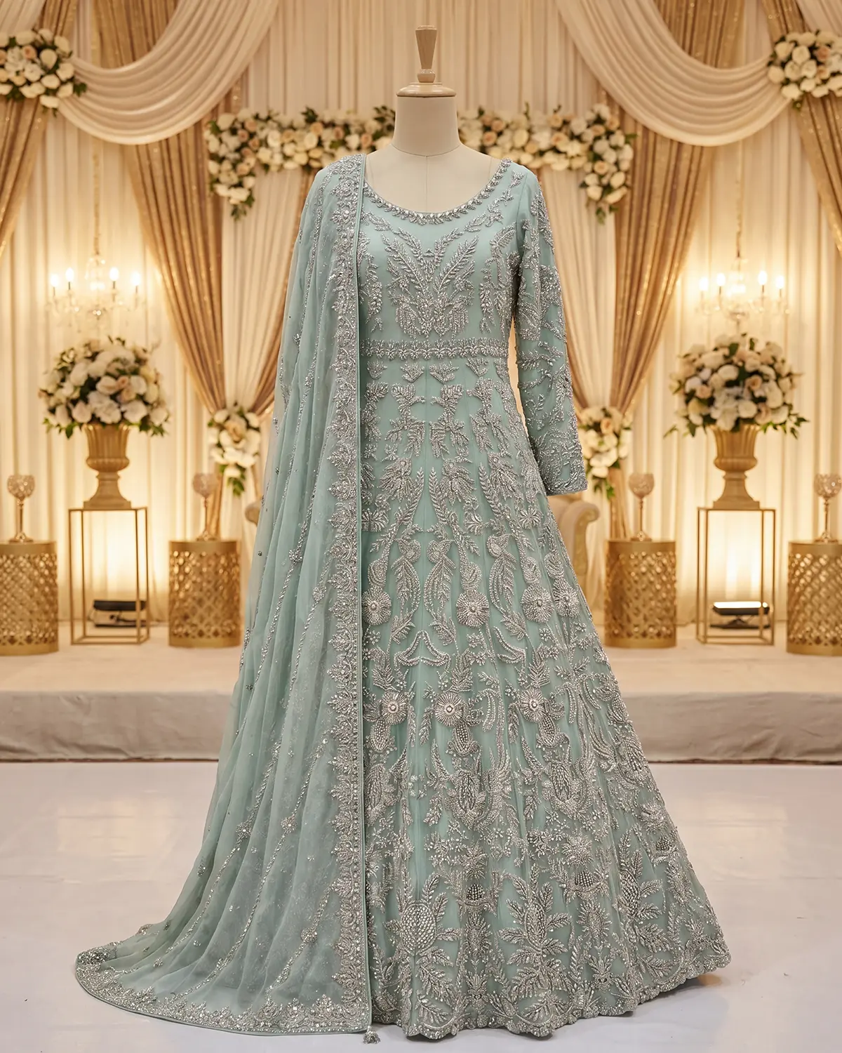 Dusty Blue Ayra Bridal Maxi