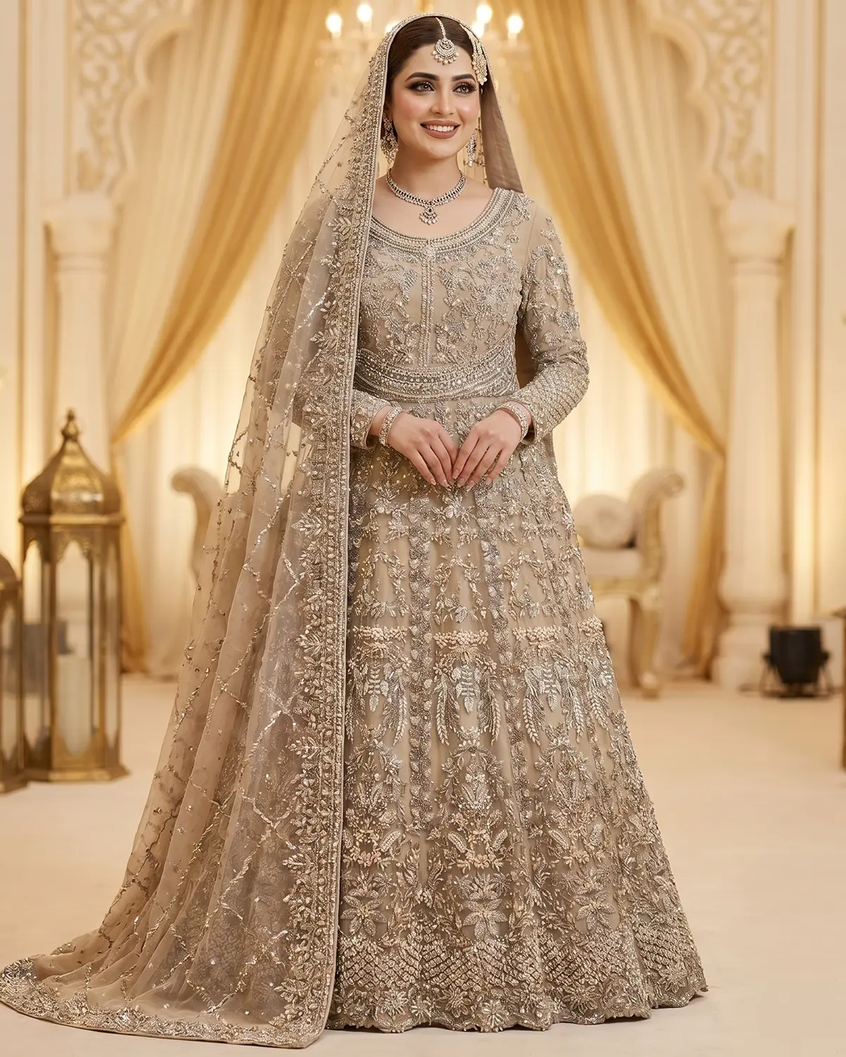Gold Pearl Riya Bridal Maxi - Image 2