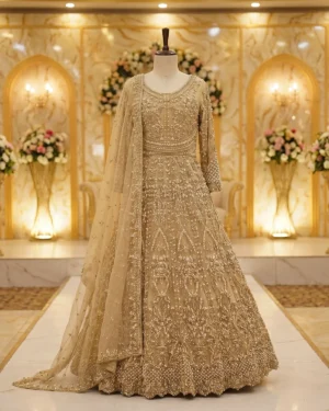 Gold Pearl Sehr Bridal Maxi