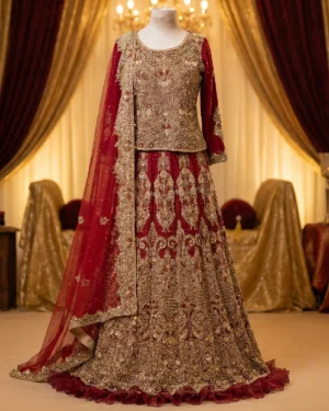 Golden Heritage Bridal Lehenga Shirt