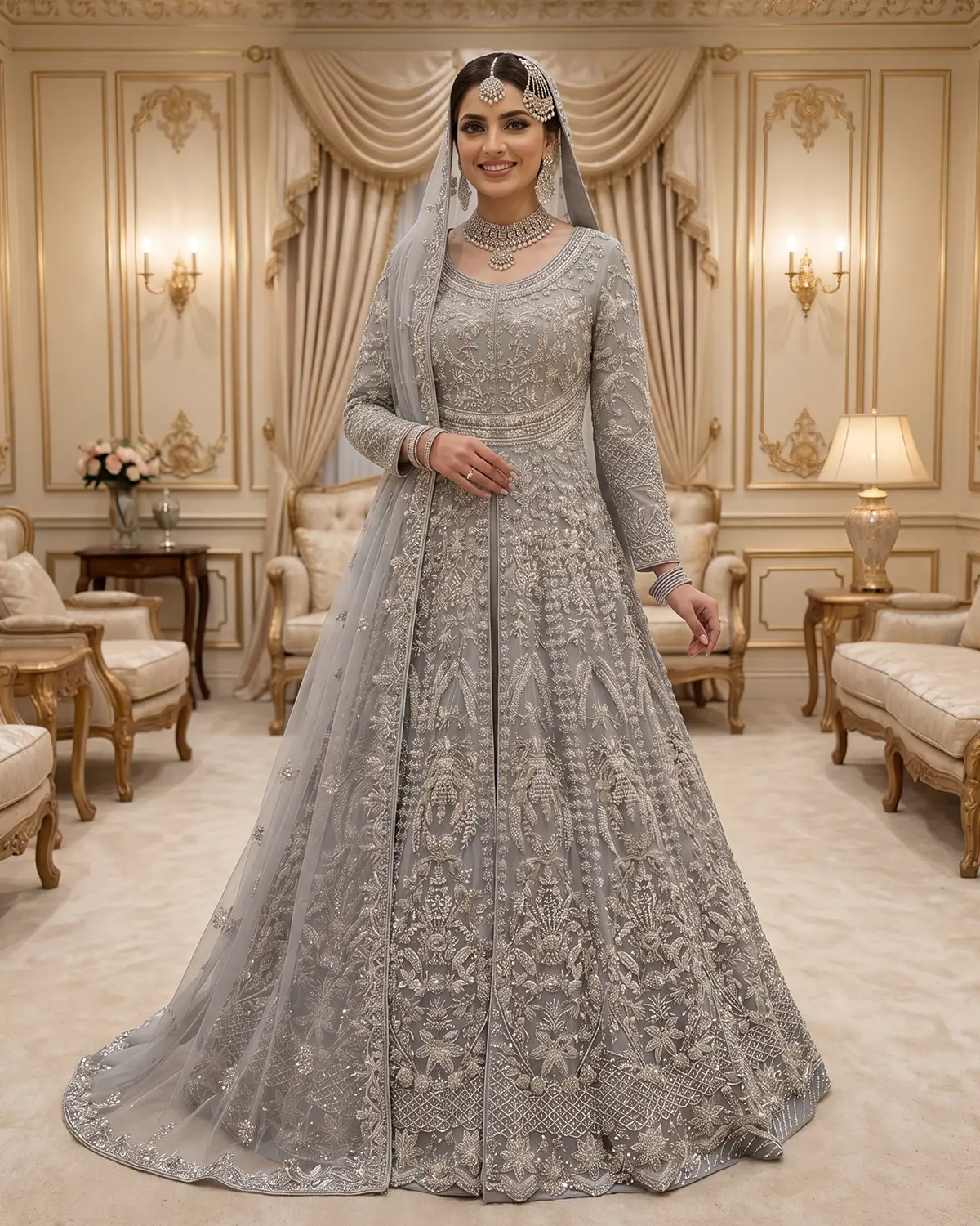 Grey Elara Bridal Maxi - Image 2