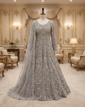 Grey Elara Bridal Maxi