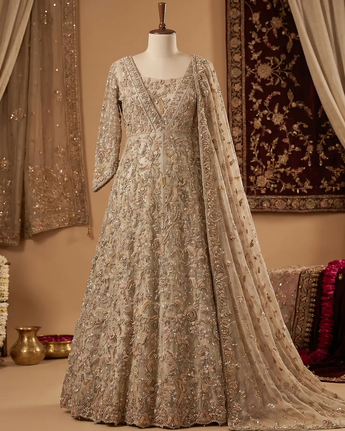 Grey Zoya Bridal Maxi