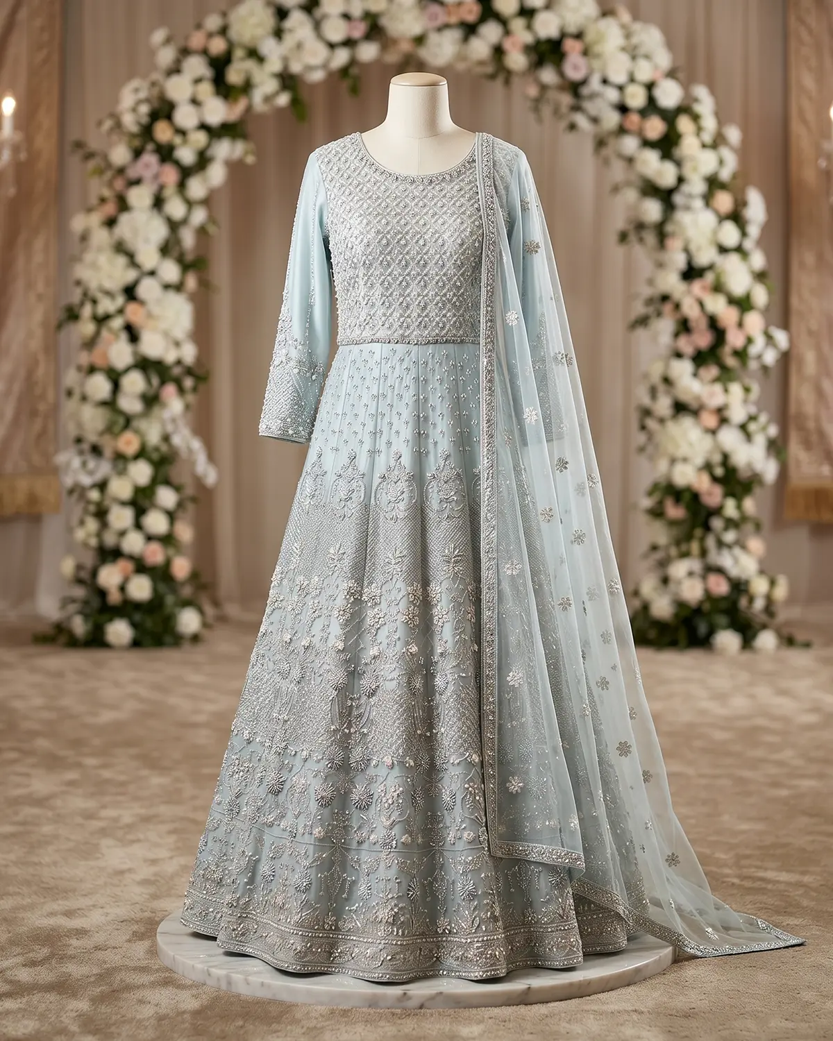 Ice Blue Formal Maxi