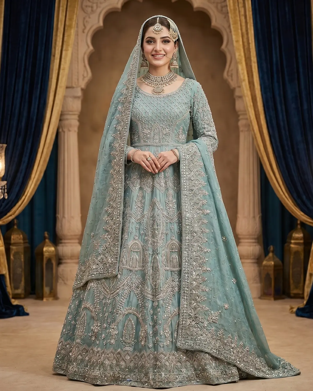Ice Blue Riya Bridal Maxi - Image 2