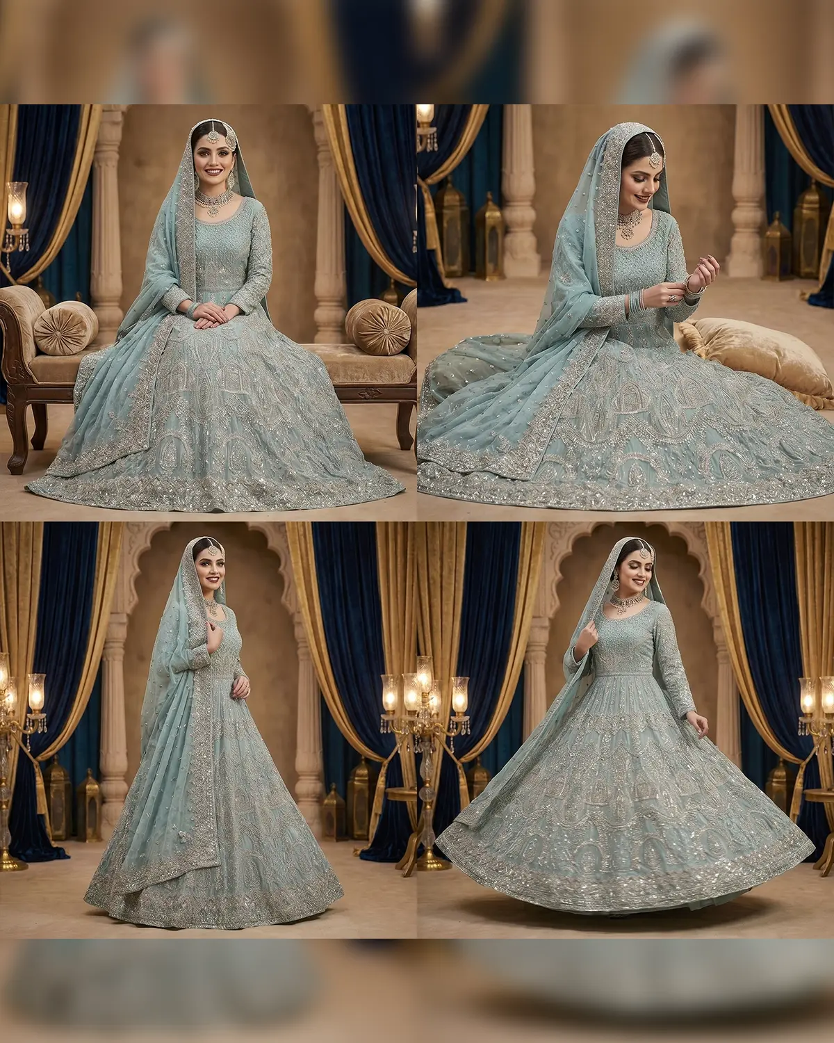 Ice Blue Riya Bridal Maxi - Image 4