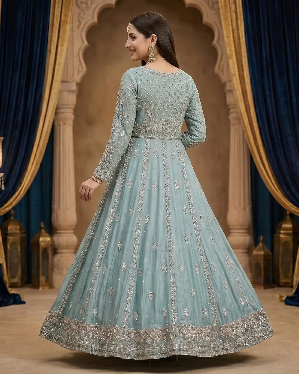 Ice Blue Riya Bridal Maxi - Image 3