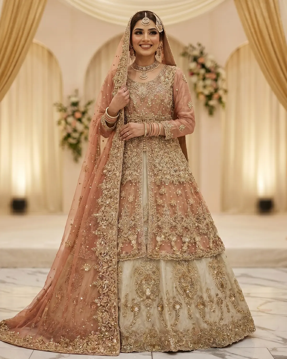 Jewel Golde Red Hira Bridal Maxi - Image 2