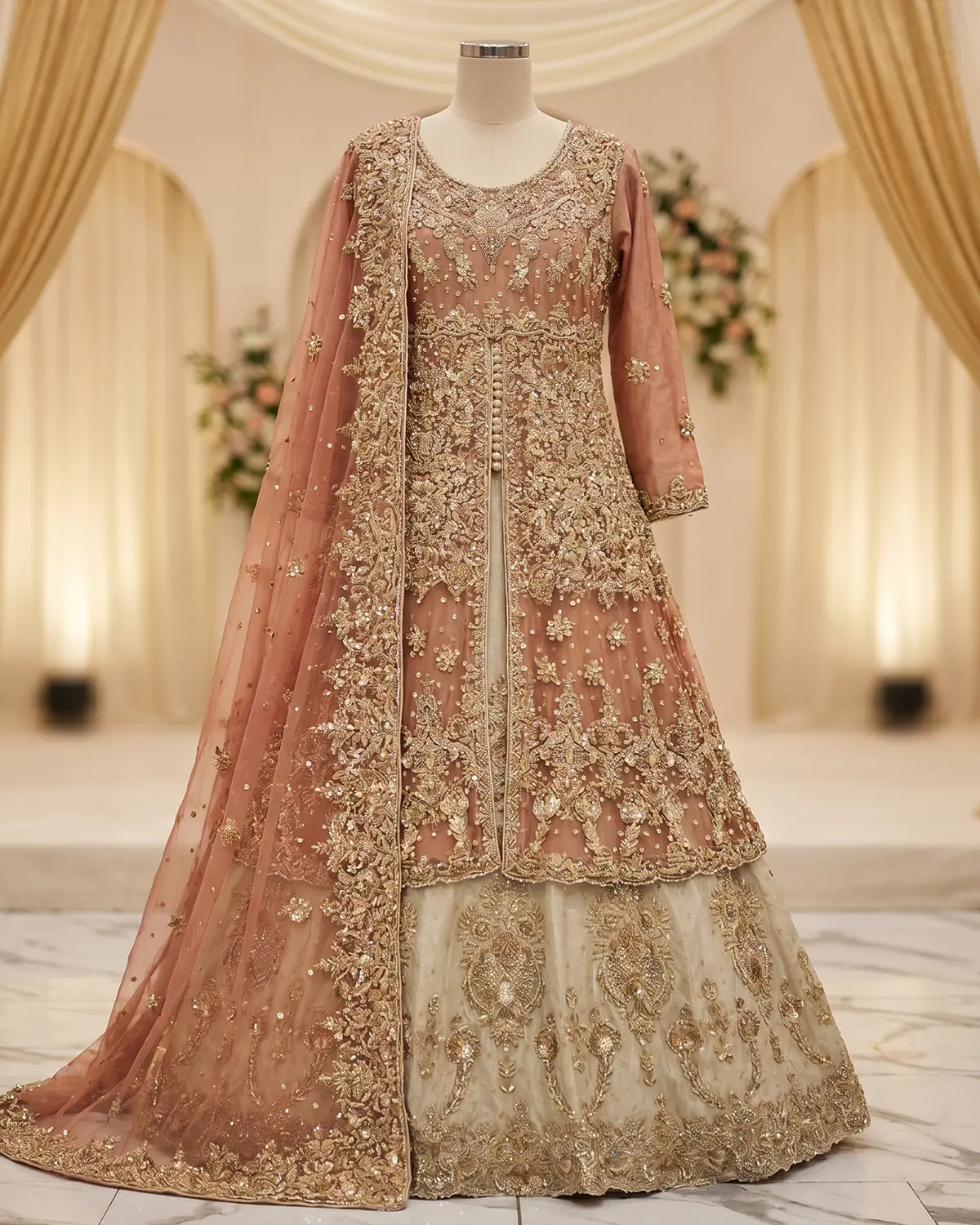 Jewel Golde Red Hira Bridal Maxi