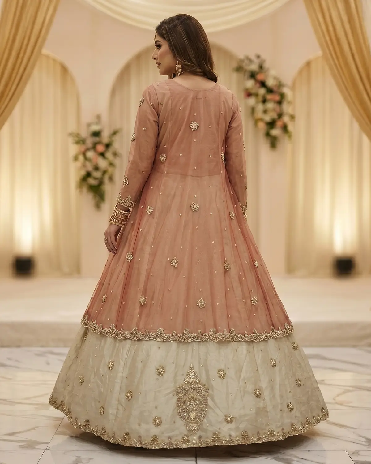Jewel Golde Red Hira Bridal Maxi - Image 3