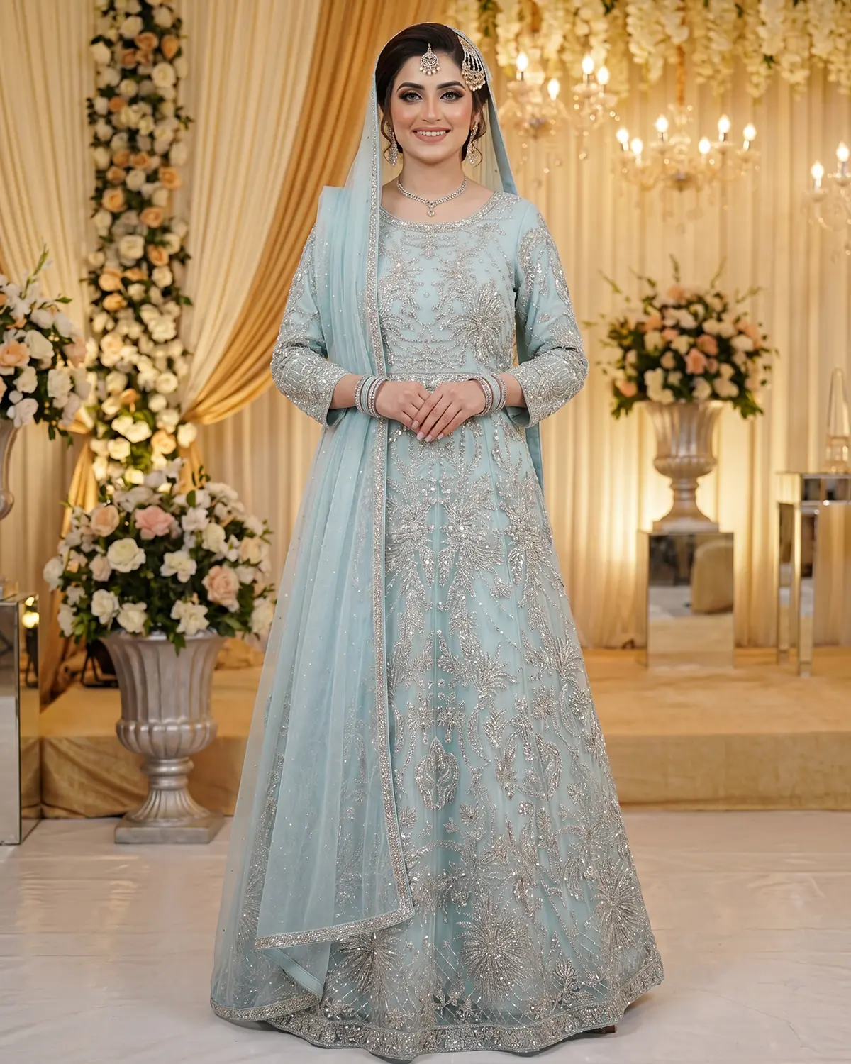 Light Blue Hania Bridal Maxi - Image 2
