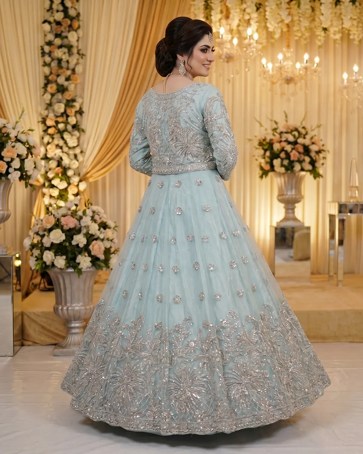 Light Blue Hania Bridal Maxi - Image 3