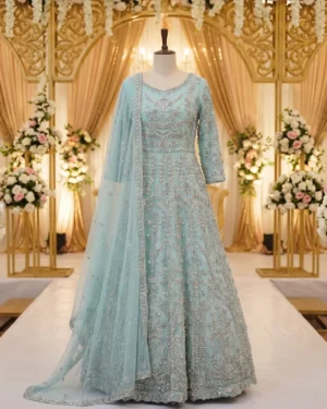 Light Blue Isha Bridal Maxi