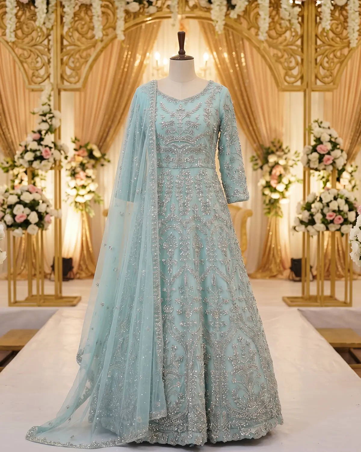 Light Blue Isha Bridal Maxi