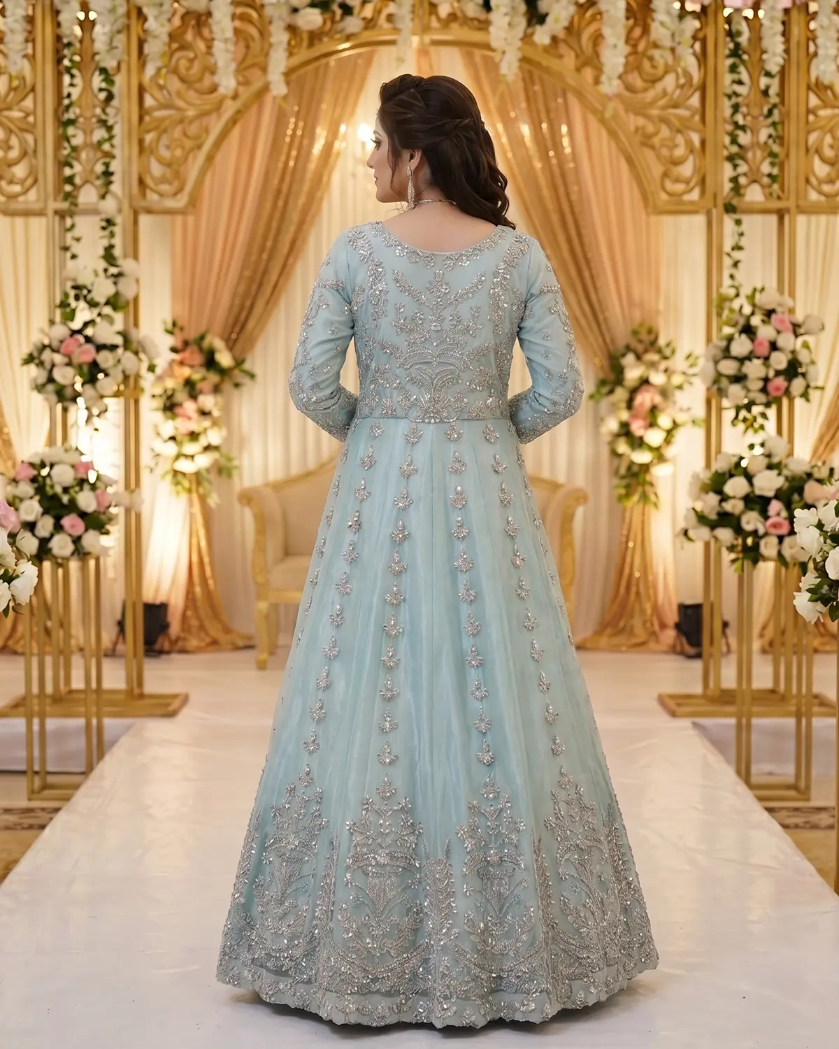 Light Blue Isha Bridal Maxi - Image 3