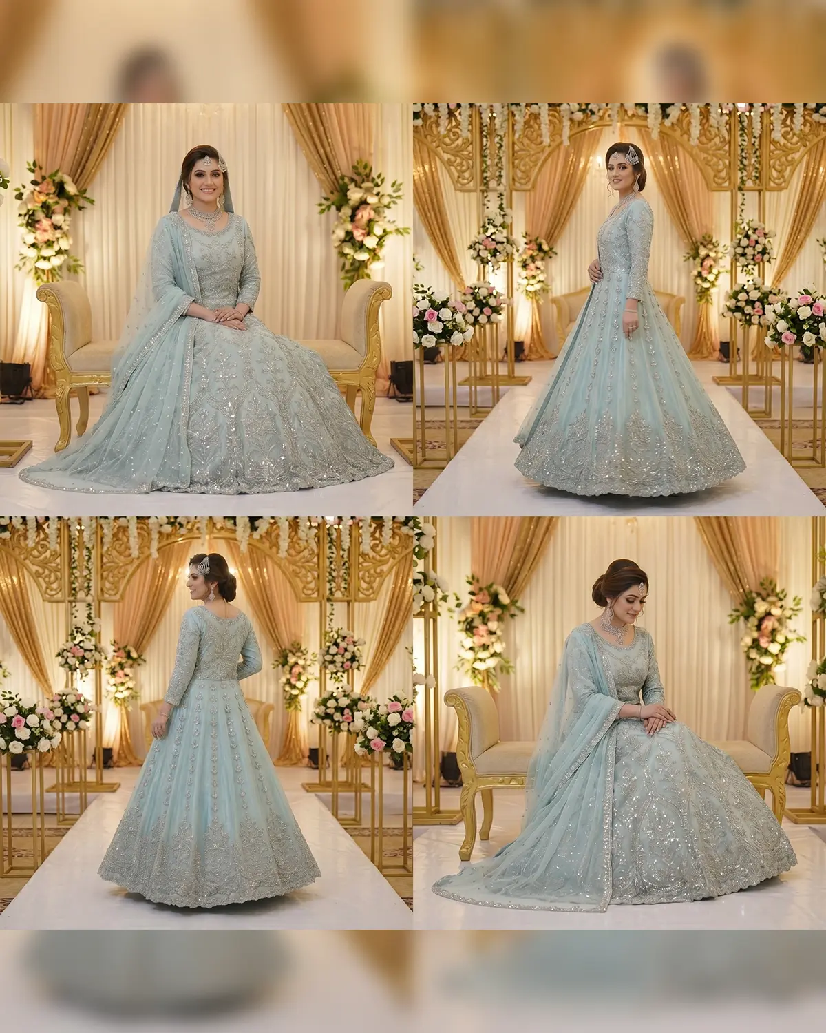 Light Blue Isha Bridal Maxi - Image 4
