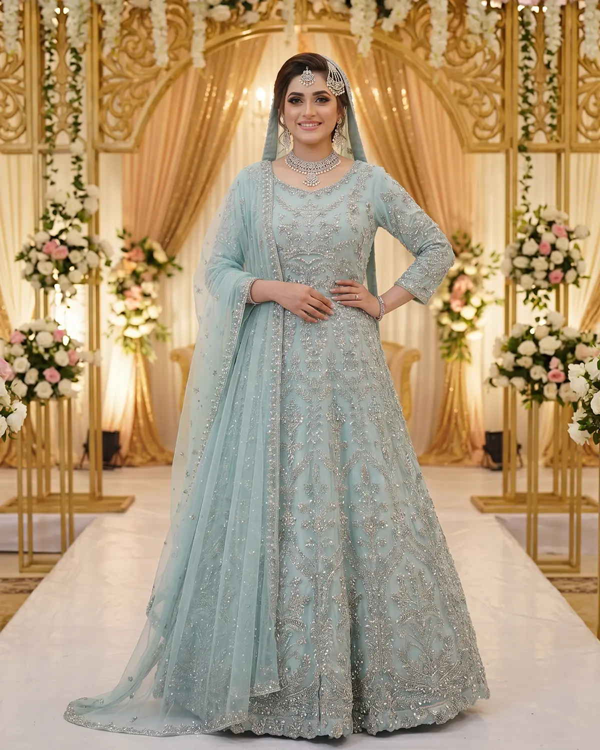 Light Blue Isha Bridal Maxi - Image 2
