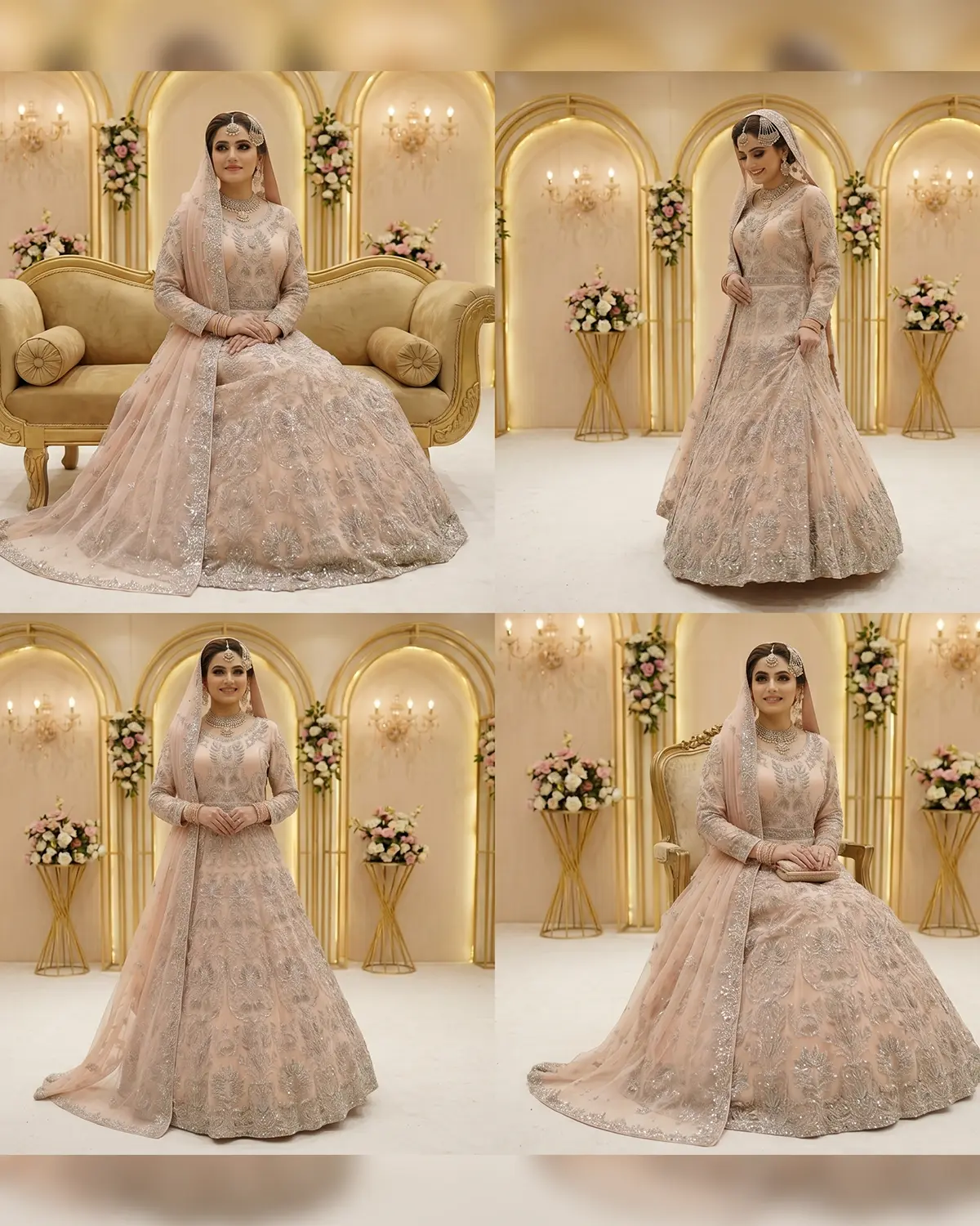 Light Peach Noor Bridal Maxi - Image 4