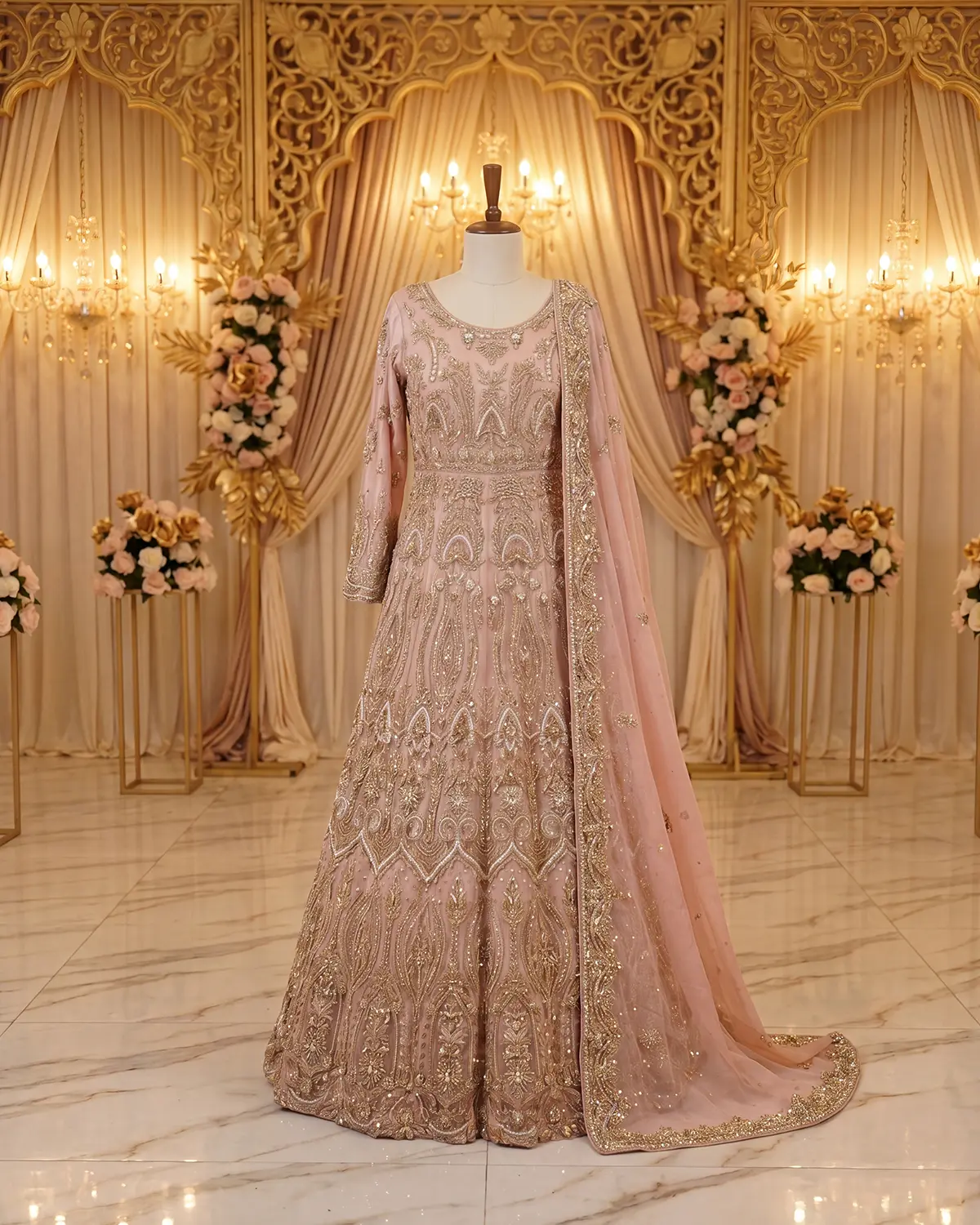 Light Pink Eshal Bridal Maxi