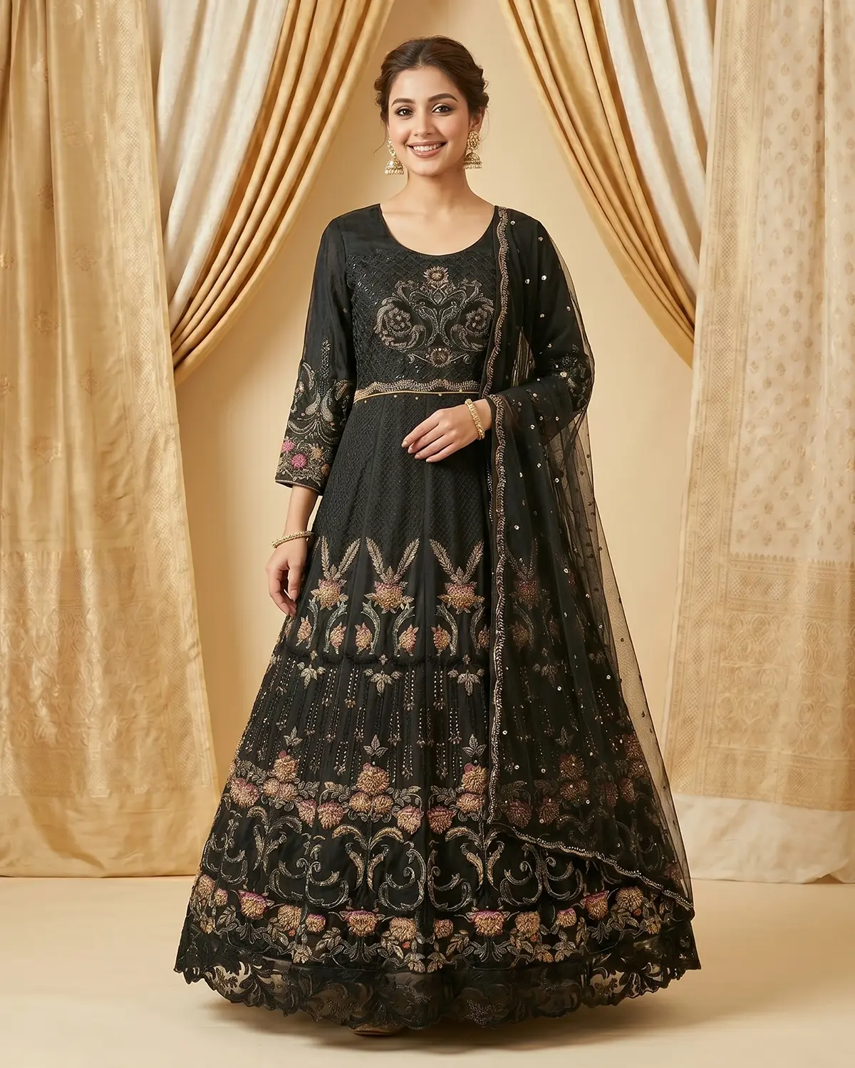 Luxury Black Formal Maxi Wear - Image 2
