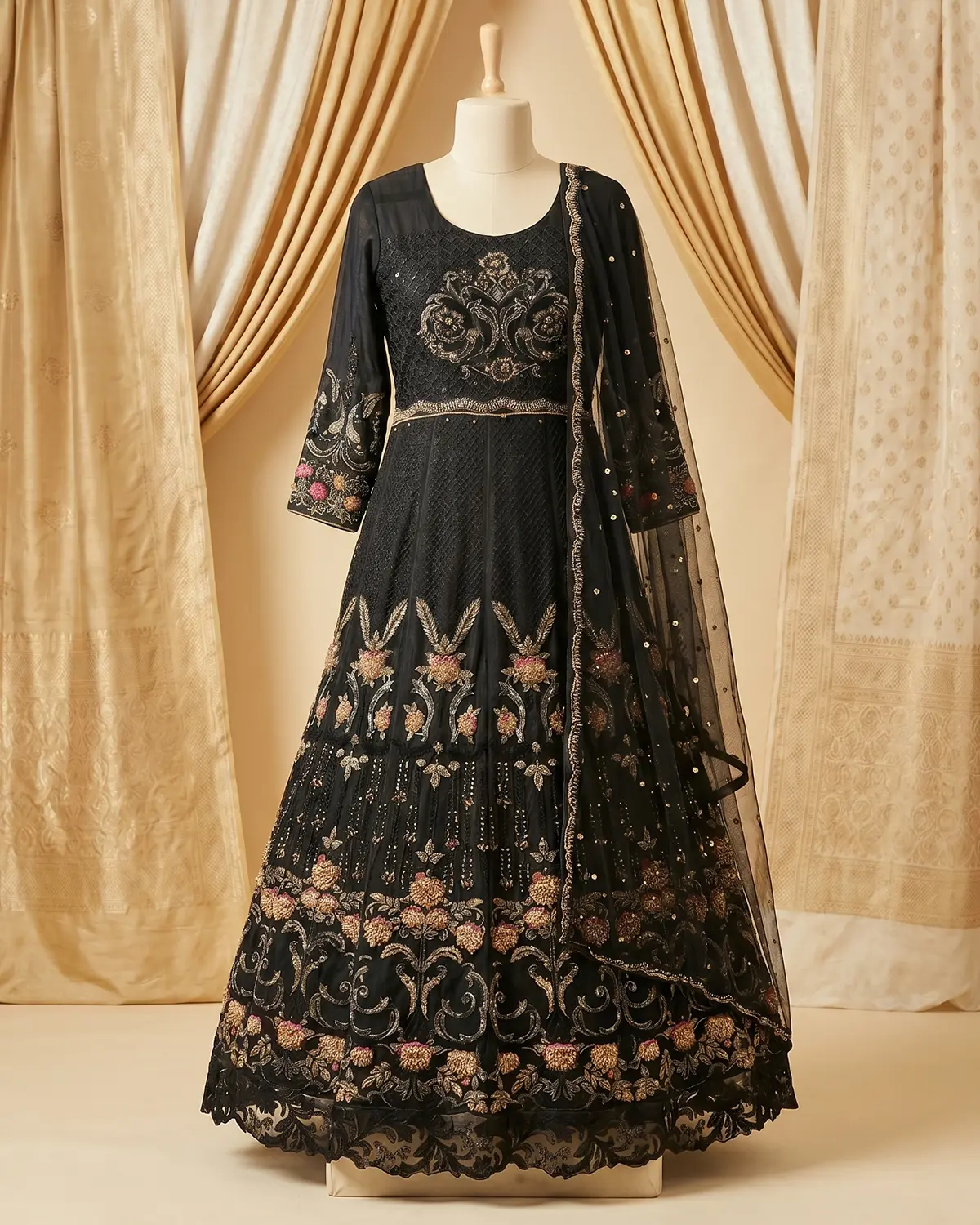 Luxury Black Formal Maxi Wear