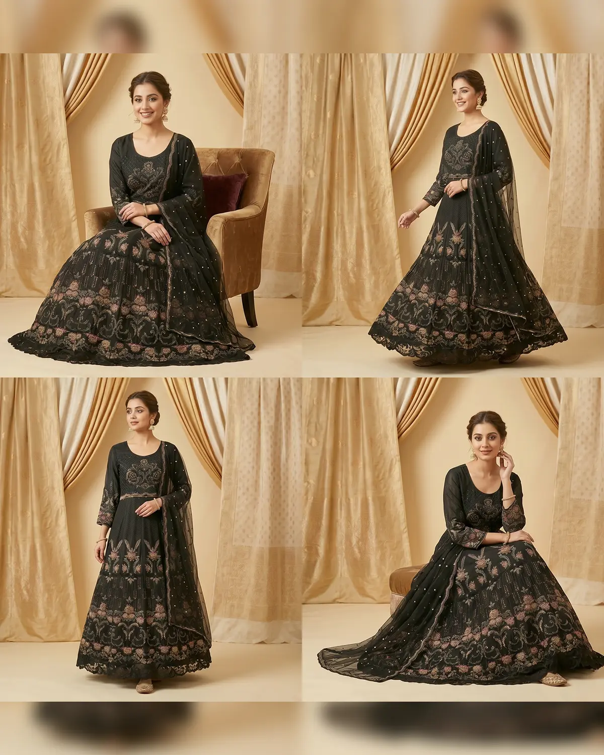 Luxury Black Formal Maxi Wear - Image 4