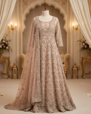 Mat Peach Liya Bridal Maxi