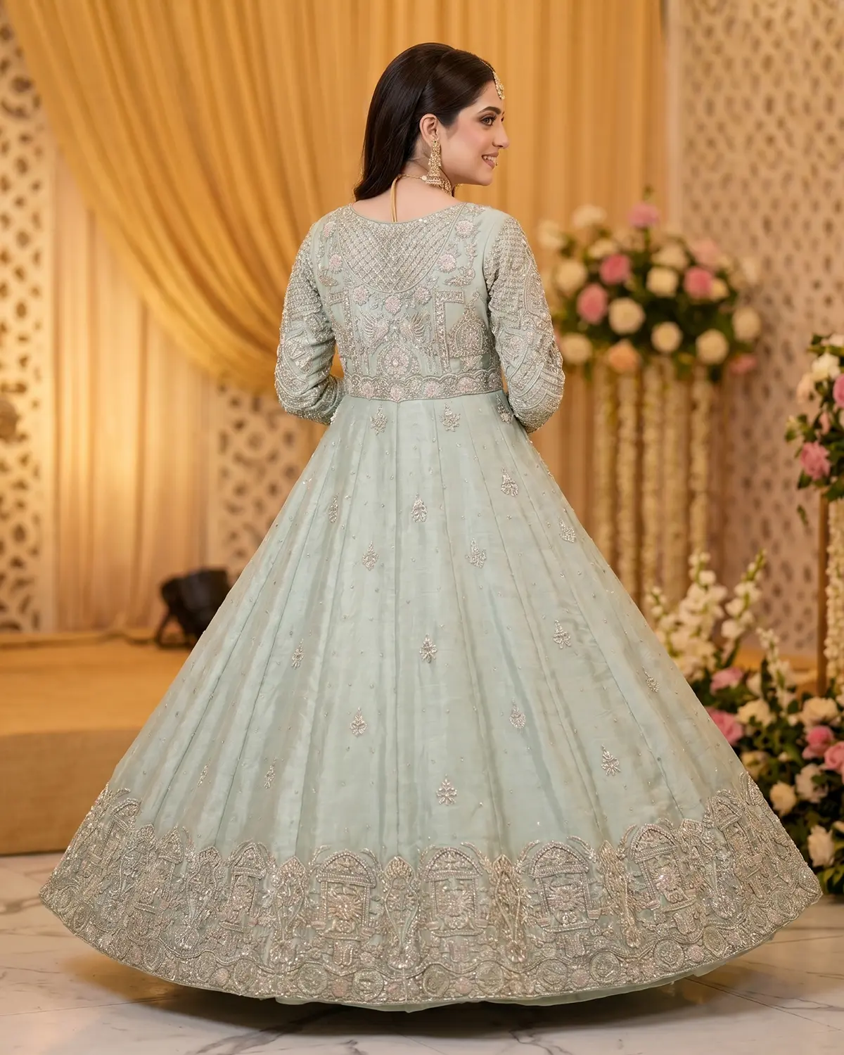 Mint Green Isha Bridal Maxi - Image 3