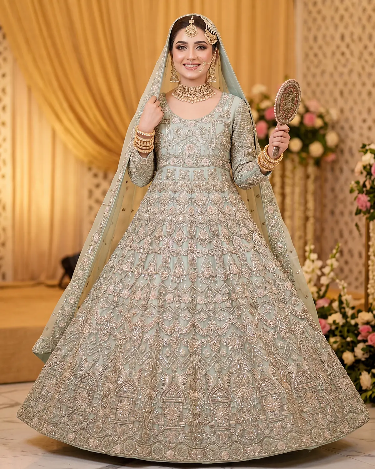 Mint Green Isha Bridal Maxi - Image 2