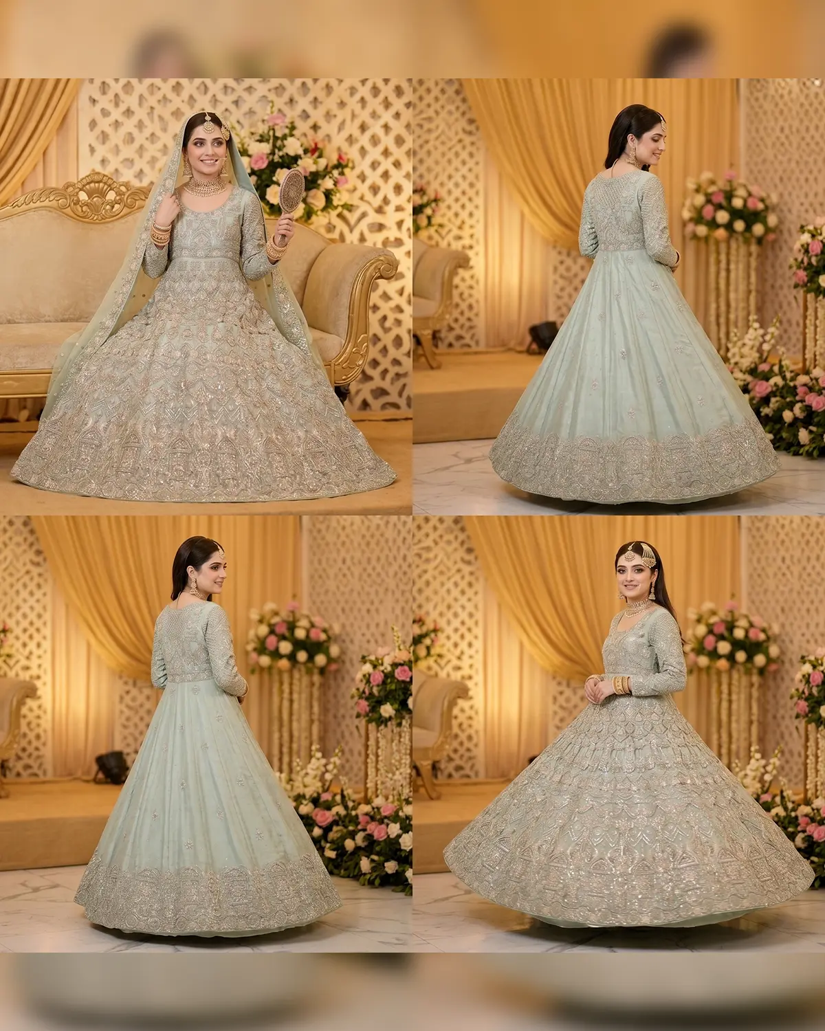 Mint Green Isha Bridal Maxi - Image 4
